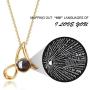 M MOOHAM Initial Necklace for Women Gift - 26 A-Z Initial Letters Necklace Jewelry Personalized 100 Languages I Love U Pendant Necklace Best Gifts for Women Girl Mothers Day Birthday Parties