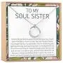 Soul Sisters Necklace - Best Friend Gift Jewelry, Long Distance, Friends Forever, Present Heartfelt Card & Jewelry Gift ideas for Birthday, Holidays & More