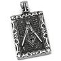 GUNGNEER Masonic Necklace Stainless Steel Keel Chain Dog Tag Mason Pendant Biker Freemason Jewelry for Men Women