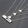 Mother Daughter Necklace Set Heart Bar Necklace Set Mommy Daughter Jewelry Gift for Mom Grandma