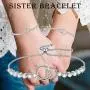 GDDX Mother Daughter Bracelet, Sister Link Bracelet - Sterling Silver Two Interlocking Infinity Double Circles, Birthday Gift for Mom Daughter GDDX Mother Daughter Bracelet, Sister Link Bracelet - Sterling Silver Two Interlocking Infinity Double Circles, Birthday Gift for Mom Daughter