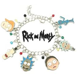 Rick and Morty TV Series Charm Bracelet w/Gift Box Adult Cartoon Scientist Science Cosplay Jewelry Series by Superheroes
