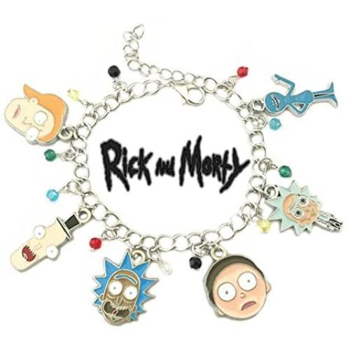 Rick and Morty TV Series Charm Bracelet w/Gift Box Adult Cartoon Scientist Science Cosplay Jewelry Series by Superheroes