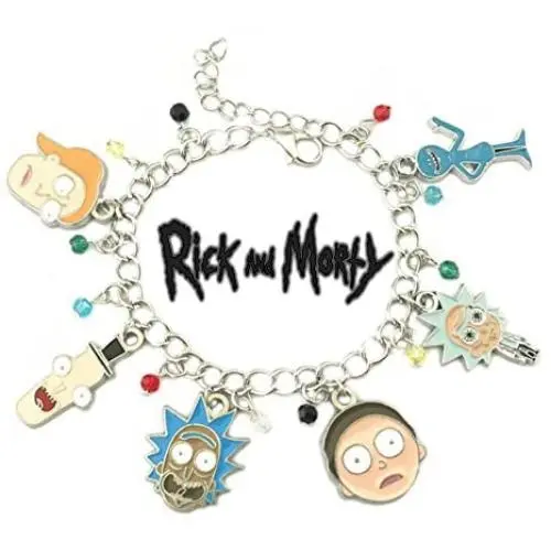 Rick and Morty TV Series Charm Bracelet w/Gift Box Adult Cartoon Scientist Science Cosplay Jewelry Series by Superheroes