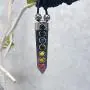 Mia Jewel Shop Rainbow Chakra Beaded Hexagonal Healing Gemstone Crystal Point Pendant Adjustable Necklace Mia Jewel Shop Rainbow Chakra Beaded Hexagonal Healing Gemstone Crystal Point Pendant Adjustable Necklace