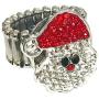 My Prime Gifts Christmas Santa Claus Interchangeable Snap Jewelry Rhinestone Holiday Standard Size 18-20mm Snaps