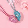 LaLaBand 4 Pcs Girls Necklaces BFF Friendship Necklace Set Kids Gift Present Party Favors Dress up Costume Jewelry for Little Girls Sisters Friends