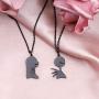 ENSIANTH The Nightmare Before Christmas Inspired Gift Jack Sally Charm Necklace Couple Gift Set Halloween Jewelry