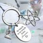 Science Teacher Gift To Teach Is To Touch Lives Forever Keychain Chemistry Science Jewelry Atom Microscope Keychain
