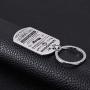 NOVLOVE Inspirational Keychain Dog Tag Pendant Keyring i wish you the strength to face challenges Grandson Gifts from Grandma Grandpa with birthday and Christmas gift, White