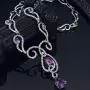 Neoglory Purple Cubic Zirconia Teardrop Jewelry Set Necklace Earrings Wedding Bridal Women Jewelry embellished with Crystals from Swarovski