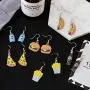 Pizza Hamburger French fries Hot dog Cola Novelty Food Stud Earring Set for Women Girls Jewelry Gifts 6 Pairs Pack