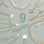 9 Pieces Layering Choker Necklace Cute Star Coin Pearl Necklace Snake Chain Choker Multilayer Vsco Necklace for Teens Girls Women