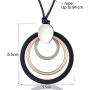 COOSTUFF ANNA Womens Multilayer Pendant Necklaces Vintage Jewelry Fashion Long Sweater Necklace for Woman