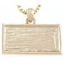 GWOOD Jamaica Flag Small Pendant Gold Color with 24 Inch Long Box Necklace