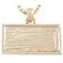 GWOOD Jamaica Flag Small Pendant Gold Color with 24 Inch Long Box Necklace GWOOD Jamaica Flag Small Pendant Gold Color with 24 Inch Long Box Necklace