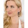 Mariell Empress & Noble Cut Cubic Zirconia Wedding Earrings - Art Deco Vintage Bridal Jewelry