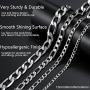 PROSTEEL 316L Stainless Steel Figaro Chain Necklace for Men/Women, Black/18K Real Gold Plated, 4mm to 13mm, 14inch to 30inch, Come Gift Box