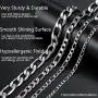 PROSTEEL 316L Stainless Steel Figaro Chain Necklace for Men/Women, Black/18K Real Gold Plated, 4mm to 13mm, 14inch to 30inch, Come Gift Box