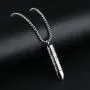 Cross Bullet Pendant Stainless Steel Necklace for Men Lords Prayer Necklace Lords Bible Cross Prayer Cremation Ashes Urn Necklace Cross Bullet Pendant Stainless Steel Necklace for Men Lords Prayer Necklace Lords Bible Cross Prayer Cremation Ashes Urn Necklace