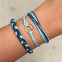 BOMAIL 14-16 Pieces Wave Bracelet Braided Rope Bracelet SetHandmade Adjustable Friendship Bohemian Bracelet Handcrafted Jewelry for Women Girl