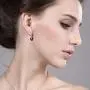 Gem Stone King 925 Sterling Silver Garnet Leverback Earrings For Women (1.60 Cttw, Oval Checkerboard 7X5MM)