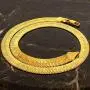 Lifetime Jewelry 9mm Flexible Herringbone Chain Necklace 24k Real Gold Plated Lifetime Jewelry 9mm Flexible Herringbone Chain Necklace 24k Real Gold Plated