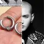 Mens Hoop Earrings With Cross Feather Cone Ball Chain Dangle Black Silver 316L Stainless Steel Punk Hip Hop Rock Gothic Style Kpop Earrings For Men Women Teen Boys Girls Mens Hoop Earrings With Cross Feather Cone Ball Chain Dangle Black Silver 316L Stainless Steel Punk Hip Hop Rock Gothic Style Kpop Earrings For Men Women Teen Boys Girls