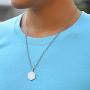BELLALULU Initial Necklace Silver Stainless Steel Letter Necklace for Men and Women-Classic Cuban Chain Initial Pendant Necklace, Perfect Costume Jewelry