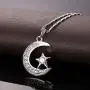 U7 Statement Islamic Jewelry I Love You to The Moon and Back Crescent Moon Star Pendant Necklace