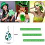 Honsny 24 Pairs St Patrick’s Day Easter Faux Leather Earrings Set Irish Shamrock Clover Green Hat Easter Egg Rabbit Teardrop Earrings for Women Drop Dangle Earrings Jewelry