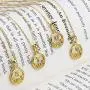 KissYan Round Initial Necklace 14K Gold Plated Alphabet Letter Pendant Circle Disc Necklace, A-Z Minimalist Jewelry Gift for Women Girl