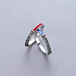 HANRESHE Best Star Lightsaber Ring Set for Men Punk Vintage Ring Movie Fashion Jewelry for Man Rings