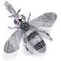Iced Out Full Cubic Zircon Animal Bee Pendant Necklace Gold Silver Color Charm Hip Hop Jewelry Gifts for Men Women