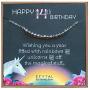 EFYTAL 14th Birthday Gifts for Girls, 925 Sterling Silver Beaded Bar Necklace on Unicorn Card, 14 Beads for 14 Year Old Girl, Jewelry Gift Idea for Daughter or Niece