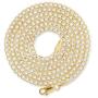 Nuragold 14k Yellow Gold 2.5mm Cuban Chain Curb Link Diamond Cut Pave Two Tone Pendant Necklace, Mens Womens Lobster Lock 16'' 18'' 20'' 22'' 24'' 26''