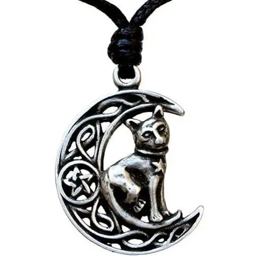 Cat Jewelry Celtic Crescent Moon Star Pentacle Pentagram Magic Wiccan Wicca Pagan Witch Witchcraft Protection Amulet Mens Pewter Pendant Necklace Lucky Good luck Charm Talisman for Men Women Girls Cat Jewelry Celtic Crescent Moon Star Pentacle Pentagram Magic Wiccan Wicca Pagan Witch Witchcraft Protection Amulet Mens Pewter Pendant Necklace Lucky Good luck Charm Talisman for Men Women Girls