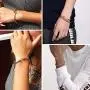 ChicSilver 925 Sterling Silver Bangle Bracelet, Fashion Simple Open Bangles Two Bead Cuff Jewelry for Women Girls ChicSilver 925 Sterling Silver Bangle Bracelet, Fashion Simple Open Bangles Two Bead Cuff Jewelry for Women Girls