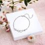 Sterling Silver''Forever Love''Double Heart Bracelets for Women Valentines Day,Birthday,Mothers Day Gifts for Her,Girlfriend,Mom,Best Friend,Sisters