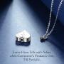 EUDORA Personalized Sterling Silver Memorial Cremation Urn Necklace for Ashes, Heart Shape with Holy Cross Keepsake Jewelry for Women Man, 20 inches Chain