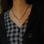 Molike Stainless Steel Simple Personality Punk Love Lock Pendant Necklace for Men Women, Fashion Jewelry Gift