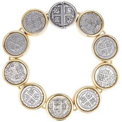 BIJOUX BOBBI Womens Espanol Coin Drop Design Bracelet Series