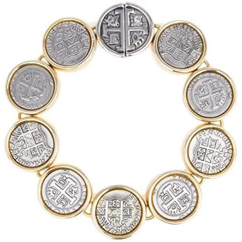 BIJOUX BOBBI Womens Espanol Coin Drop Design Bracelet Series