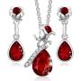 CDE Jewelry Sets for Women Rose Gold Jewelry Embellished with Crystal from Austria Mothers Day Jewelry Gifts Necklace and Earrings Set for Mom Wife