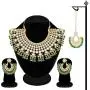 Aheli Exquisite Wedding Party Wear Faux Kundan Pearl Beaded Necklace and Earrings Set Indian Ethnic Jewellery for Women