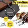 ChainsHouse Byzantine Chain Link Necklace for Men Women, 6mm/8mm/10mm Width, 18-30inch Length, 316L Stainless Steel/18K Real Gold Plated Mens Bracelet Jewelry