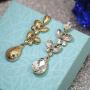 Scarlvambo Party Dangle Earrings Teardrop Womens Austrian Crystal Pierced