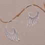 NOVICA Paisley Spiral .925 Sterling Silver Drop Earrings Winged Beauty