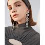 WPY Glitter Crystal Dollar Money Sign Symbol Drop Dangle Fashion Earrings Fashion Jewelry