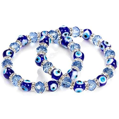 RagBear Evil Eye Bead Bracelet Meaning Beaded Black Beads Crystal Glass Gold